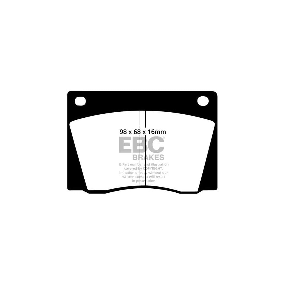 EBC Redstuff Brake Pads 98mm x 68mm DP3108C - Front