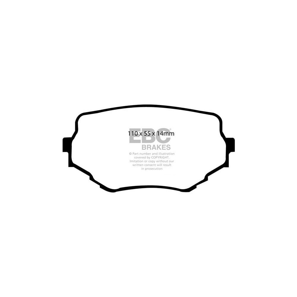 EBC Greenstuff 6000 Brake Pads 110mm x 55mm DP61099 - Front