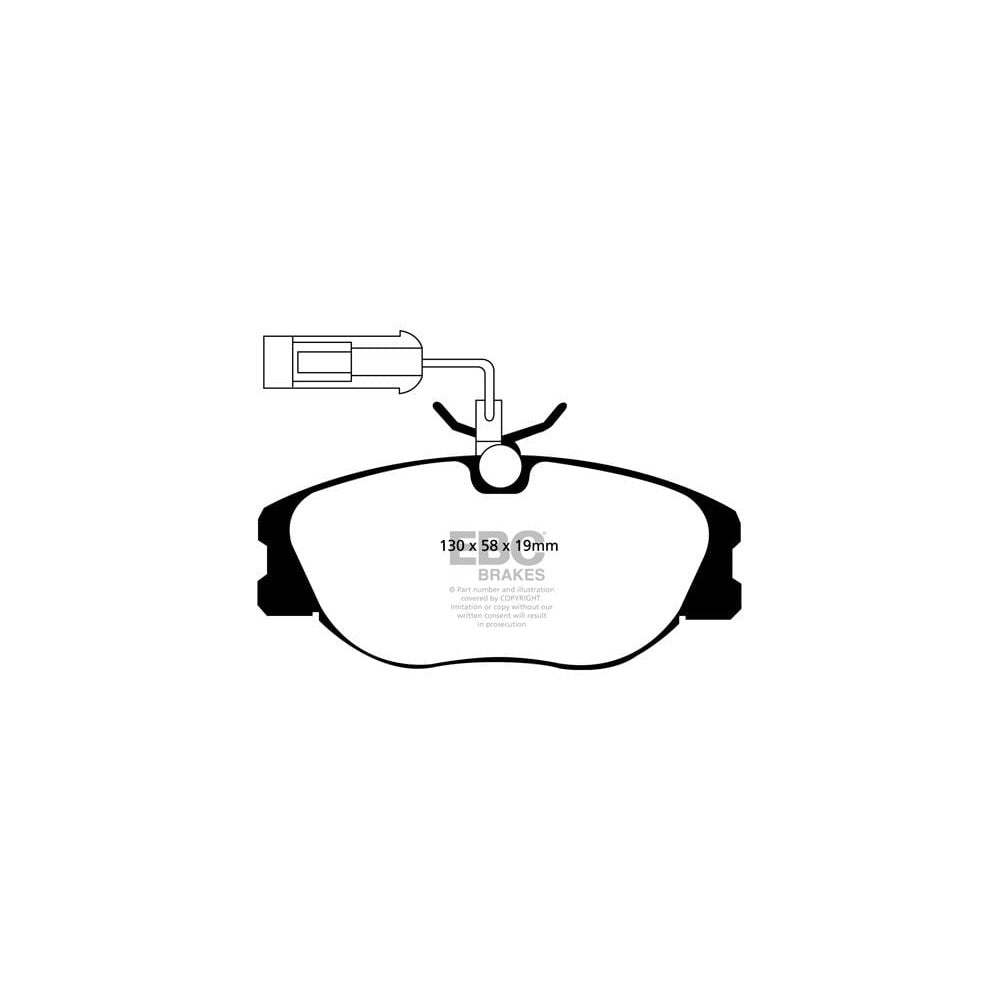 EBC Redstuff Brake Pads 130mm x 58mm DP31109C - Front