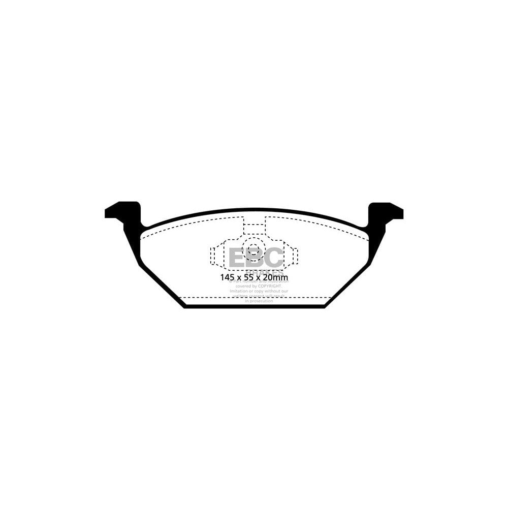 EBC Greenstuff 2000 Brake Pads 145mm x 55mm DP21117 - Front