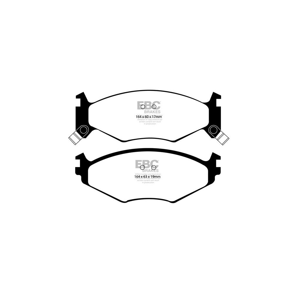 EBC Ultimax Brake Pads 164mm x 60mm DP1119 - Front
