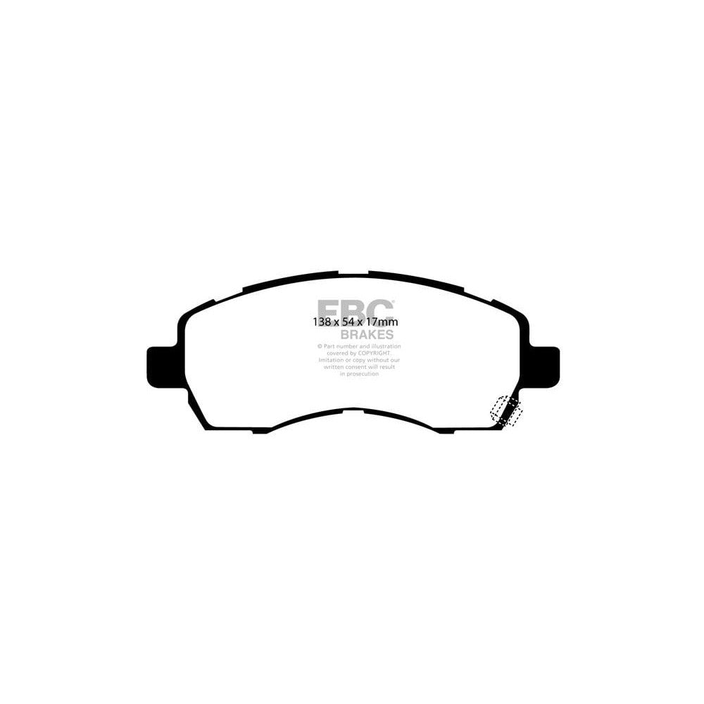 EBC Greenstuff 2000 Brake Pads 138mm x 54mm DP21138 - Front