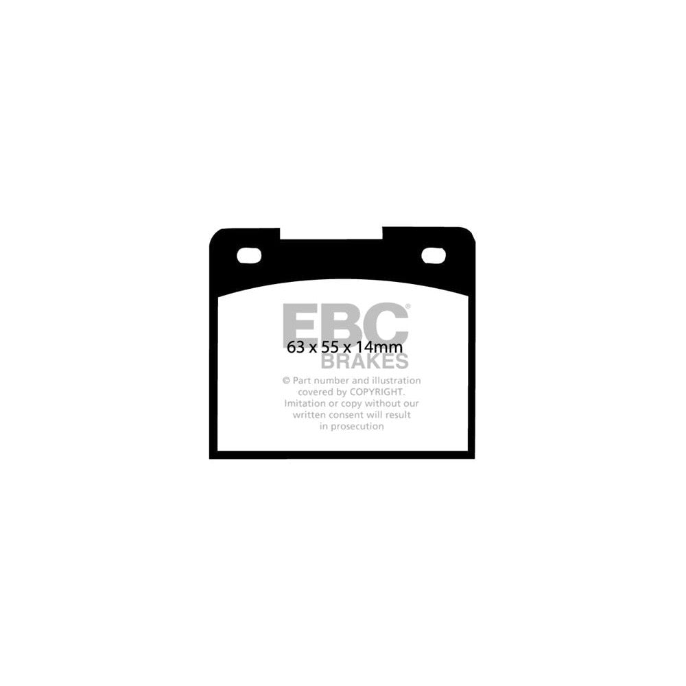 EBC Yellowstuff Brake Pads 63mm x 55mm DP4114R - Front