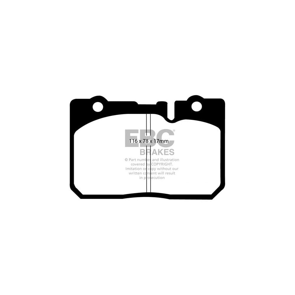 EBC Redstuff Brake Pads 116mm x 78mm DP31154C - Front