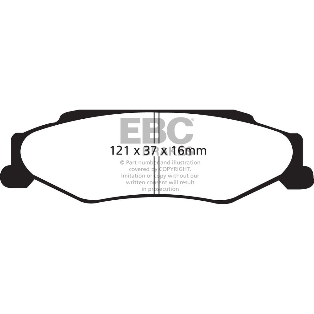 EBC Yellowstuff Brake Pads 121mm x 37mm DP41160R - Rear