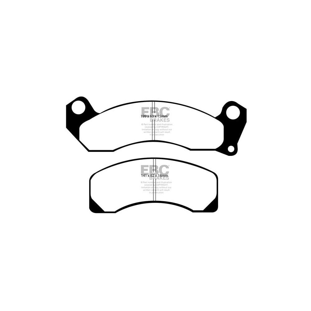 EBC Greenstuff 2000 Brake Pads 199mm x 63mm DP21166 - Front