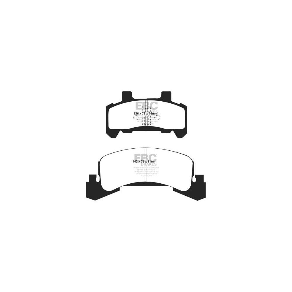 EBC Greenstuff 2000 Brake Pads 142mm x 73mm DP21173 - Front