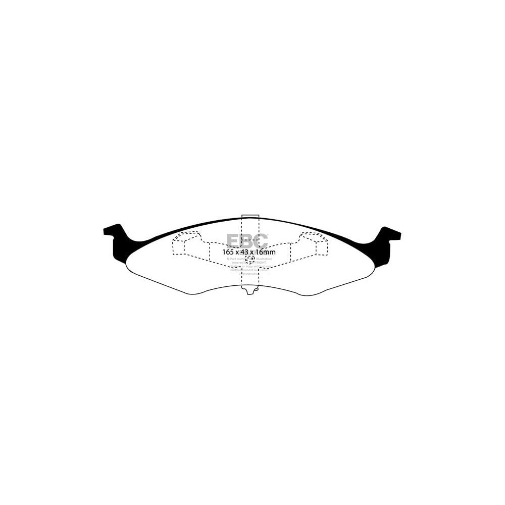 EBC Ultimax Brake Pads 165mm x 43mm DP1202 - Front