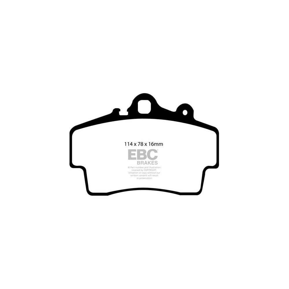 EBC Greenstuff 2000 Brake Pads 114mm x 78mm DP21207 - Front