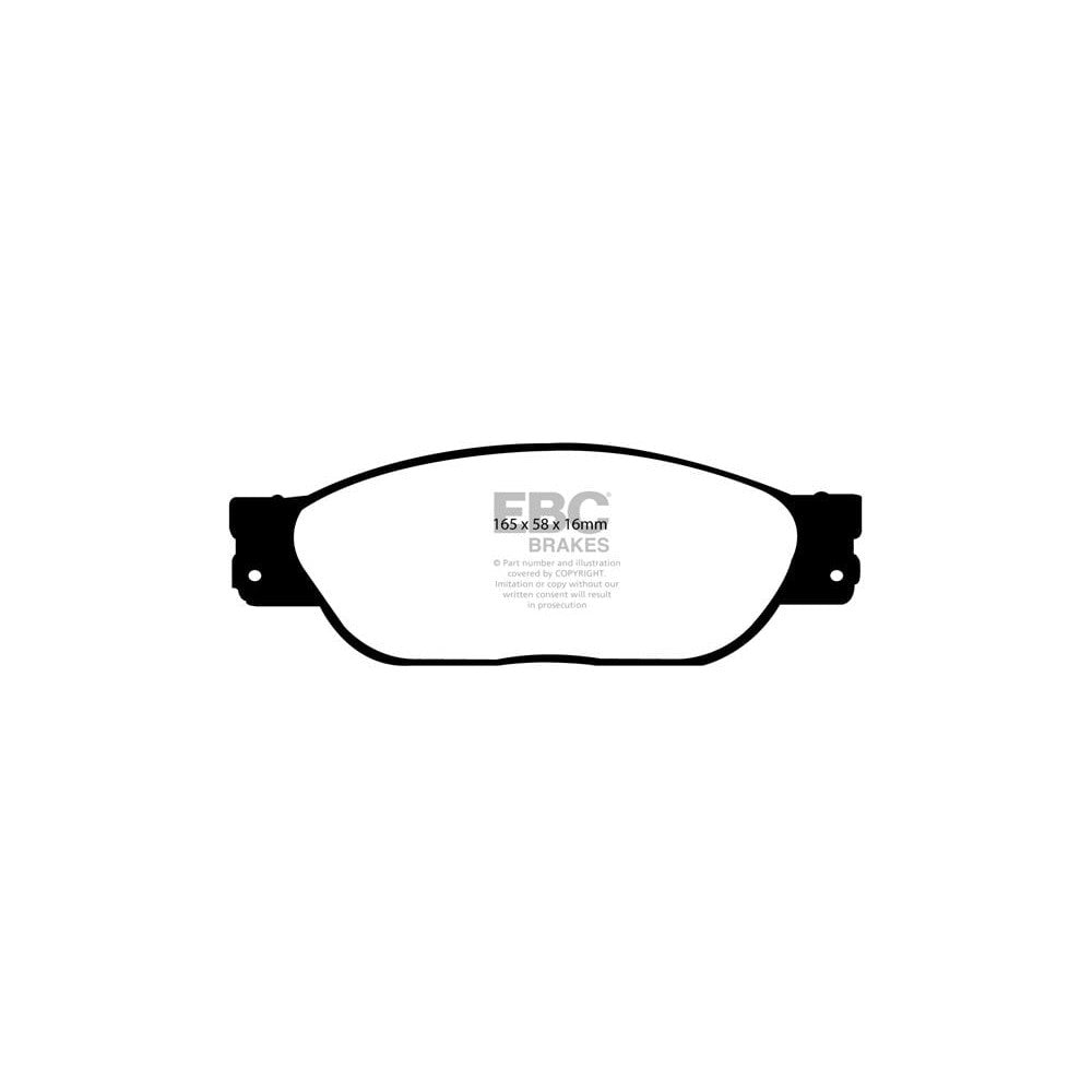 EBC Greenstuff 2000 Brake Pads 165mm x 58mm DP21220/2 - Front