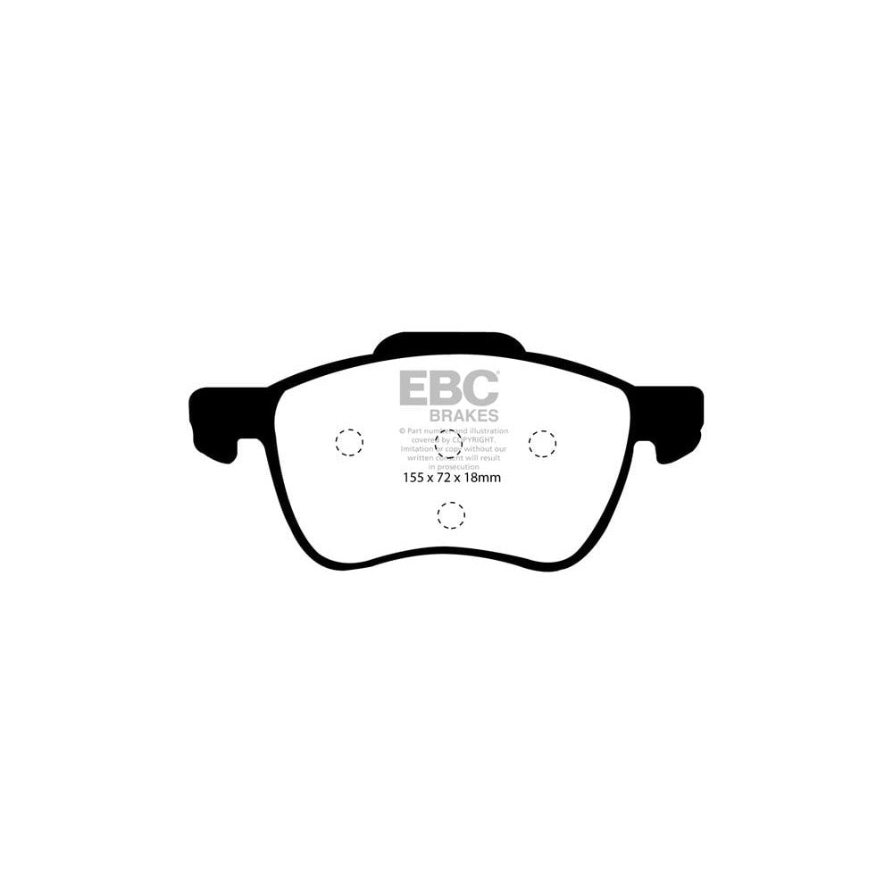 EBC Yellowstuff Brake Pads 155mm x 72mm DP41229R - Front