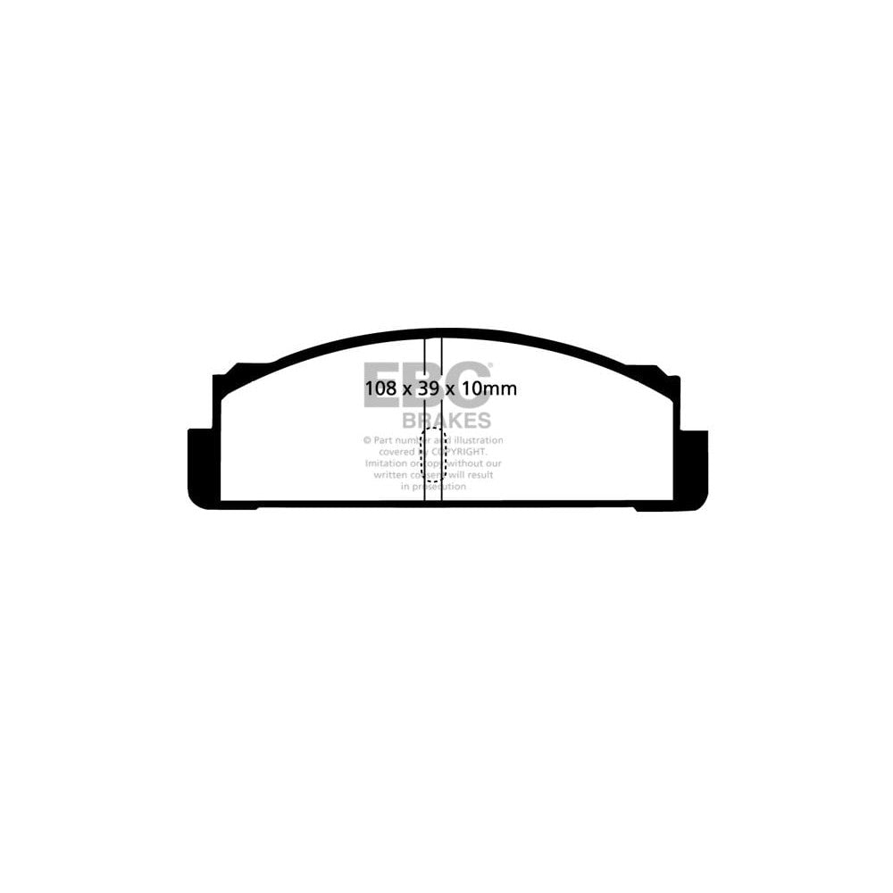 EBC Greenstuff 2000 Brake Pads 108mm x 39mm DP2130 - Rear