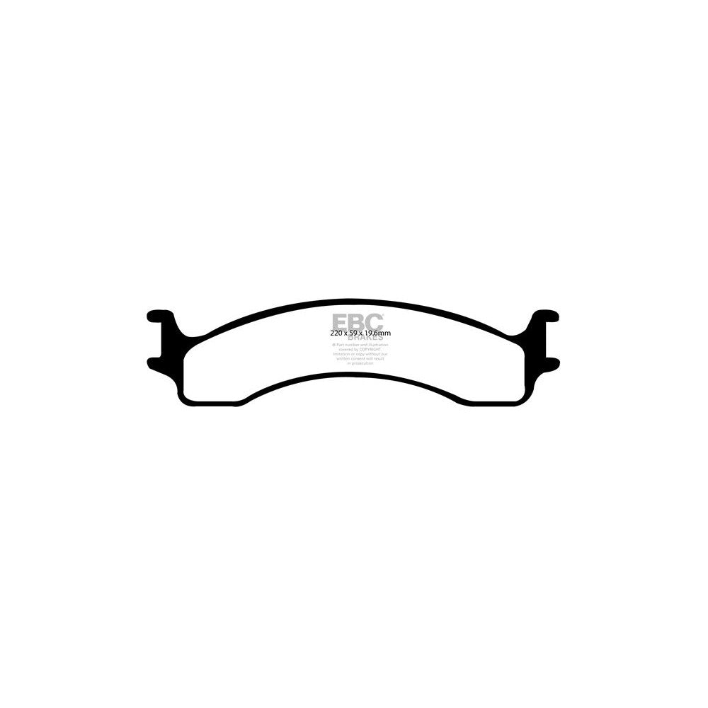 EBC Greenstuff 6000 Brake Pads 220mm x 59mm DP61307 - Front