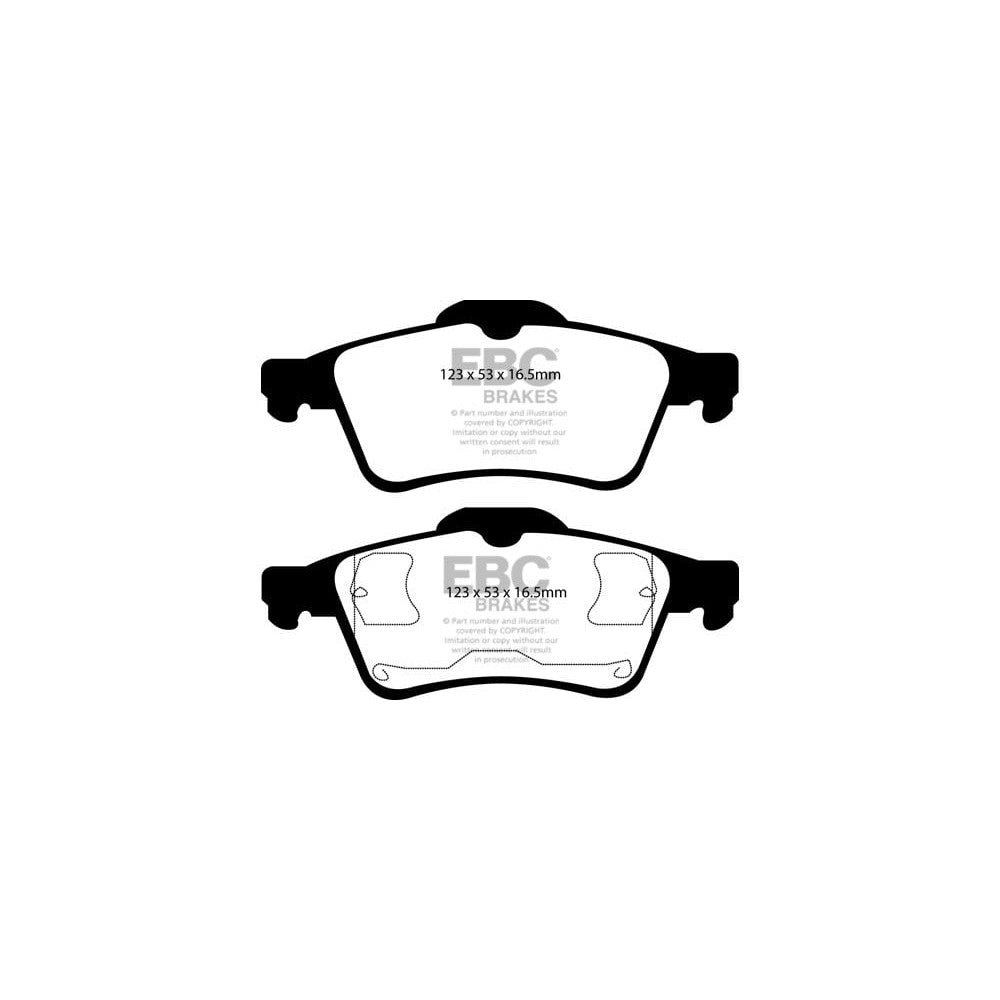 EBC Greenstuff 2000 Brake Pads 123mm x 53mm DP21354 - Rear