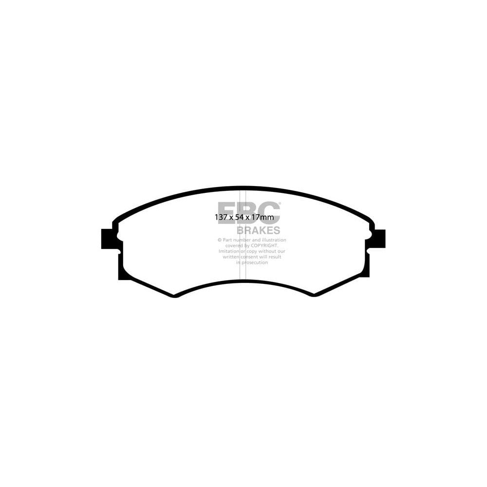 EBC Greenstuff 2000 Brake Pads 137mm x 54mm DP21358 - Front