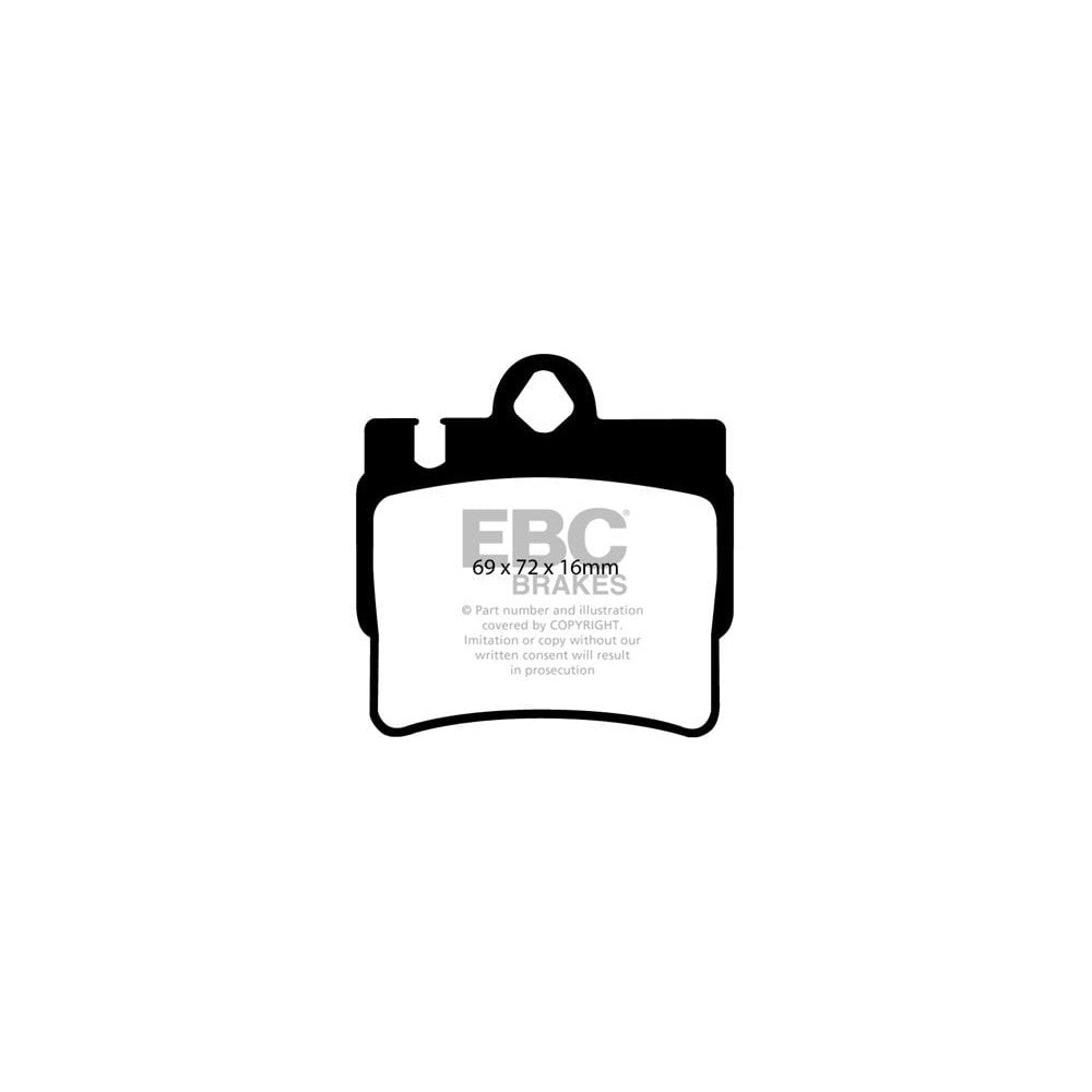 EBC Greenstuff 2000 Brake Pads 69mm x 72mm DP21364 - Rear