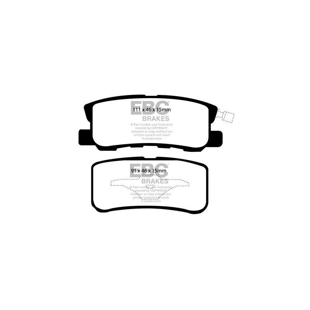 EBC Yellowstuff Brake Pads 91mm x 46mm DP41407R - Rear