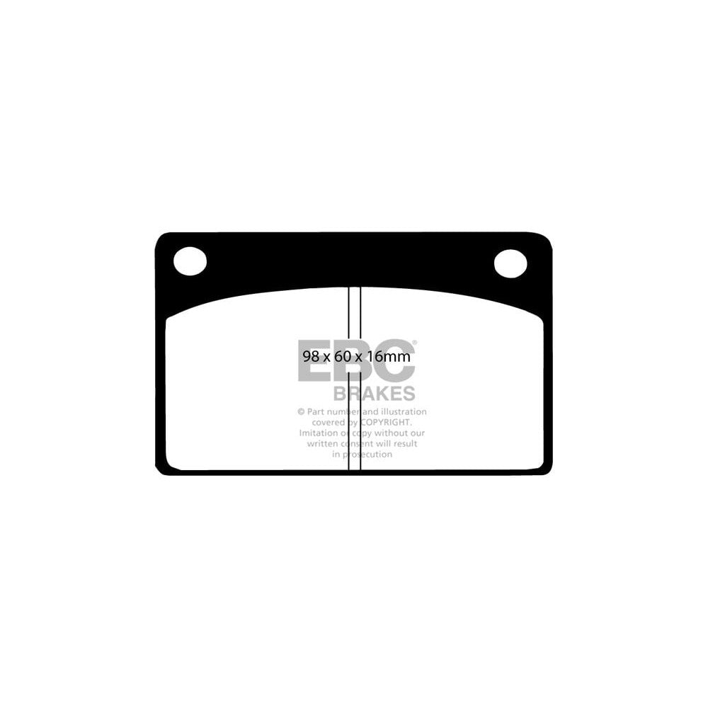 EBC Yellowstuff Brake Pads 98mm x 60mm DP4143R - Front