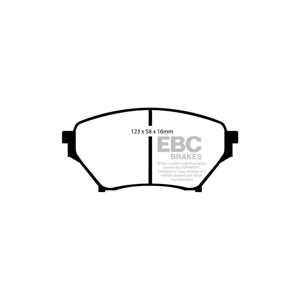 EBC Ultimax Brake Pads 123mm x 58mm DP1452 - Front