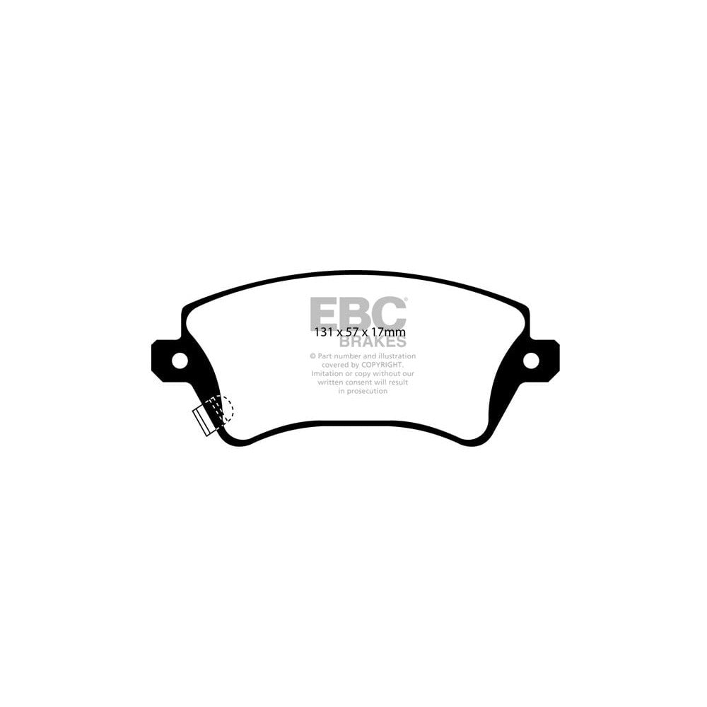 EBC Yellowstuff Brake Pads 131mm x 57mm DP41457R - Front