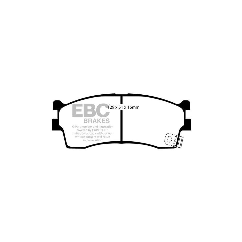 EBC Ultimax Brake Pads 129mm x 51mm DP1475 - Front