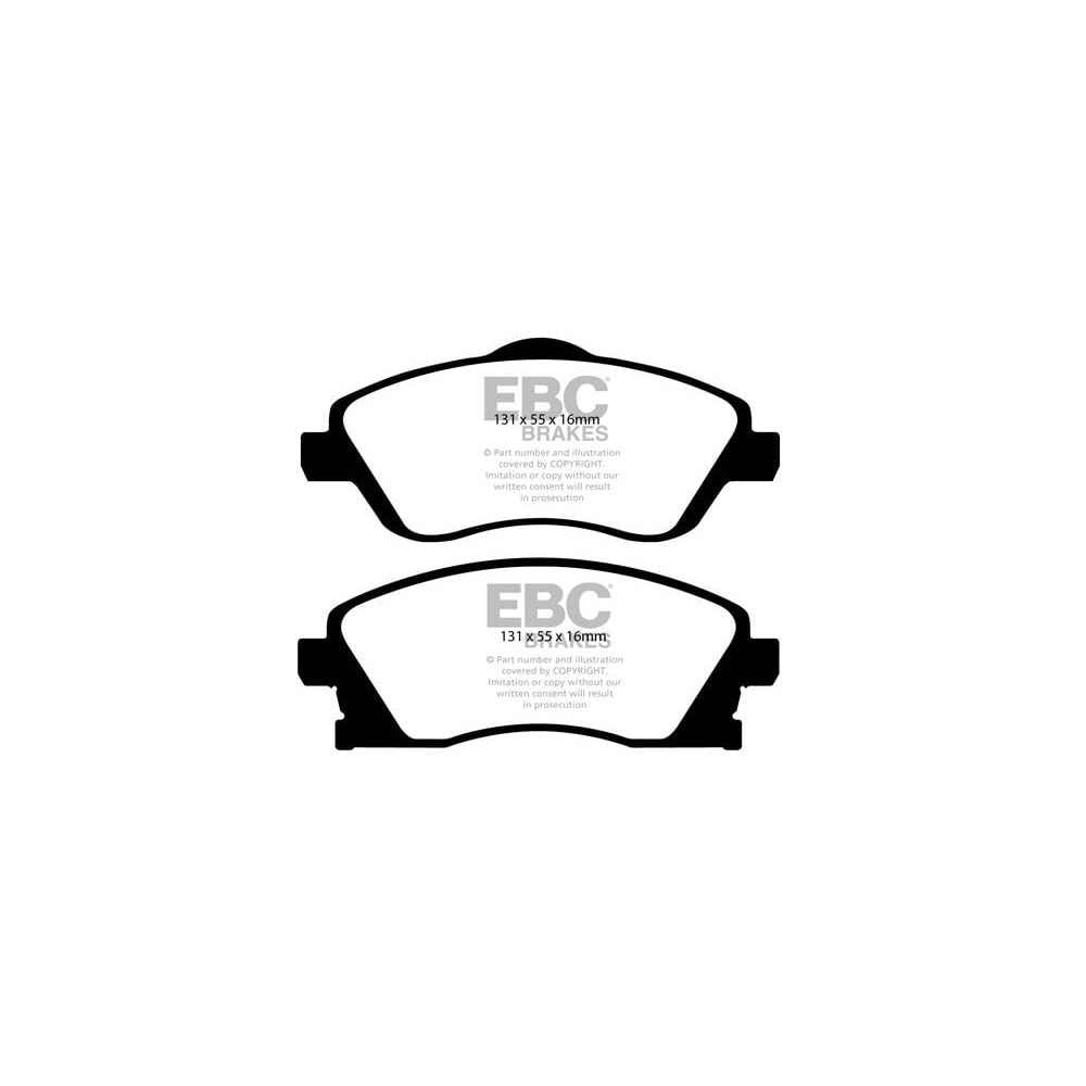 EBC Yellowstuff Brake Pads 131mm x 55mm DP41476R - Front