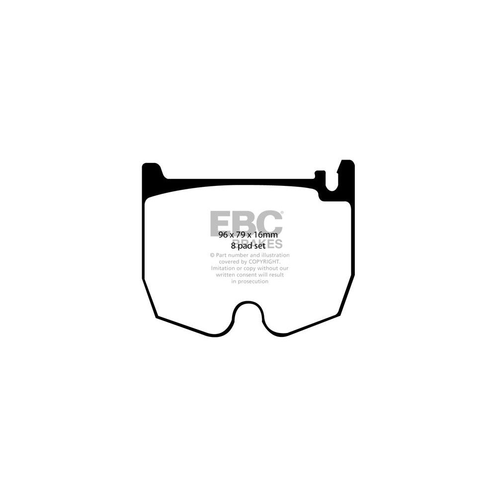 EBC Redstuff Brake Pads 96mm x 79mm DP31486C - Front