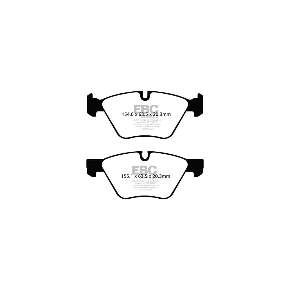 EBC Redstuff Brake Pads 155mm x 64mm DP31493C - Front