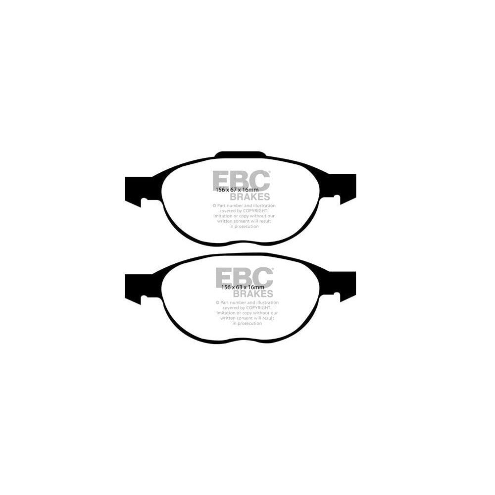 EBC Redstuff Brake Pads 156mm x 63mm DP31524C - Front