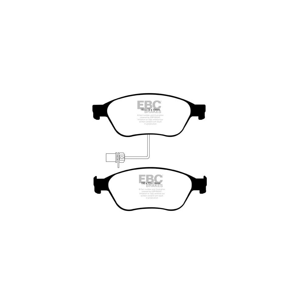 EBC Greenstuff 2000 Brake Pads 193mm x 73mm DP21535 - Front