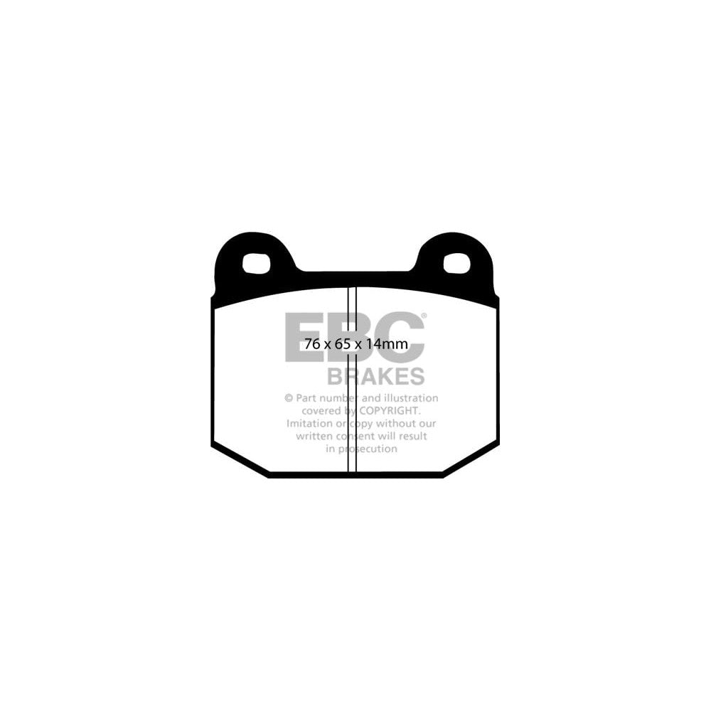 EBC Yellowstuff Brake Pads 76mm x 65mm DP41537R - Rear