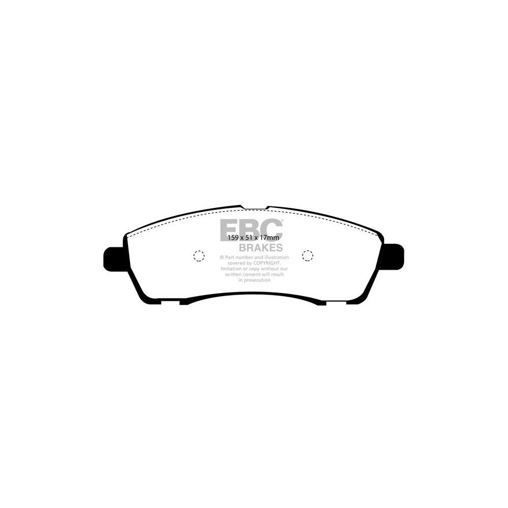EBC Greenstuff 6000 Brake Pads 159mm x 51mm DP61603 - Rear