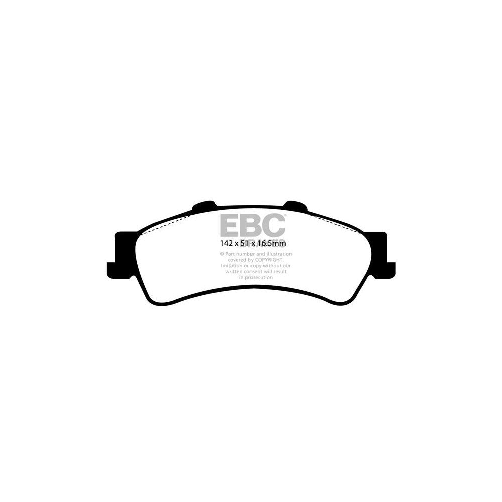 EBC Yellowstuff Brake Pads 142mm x 51mm DP41630R - Rear