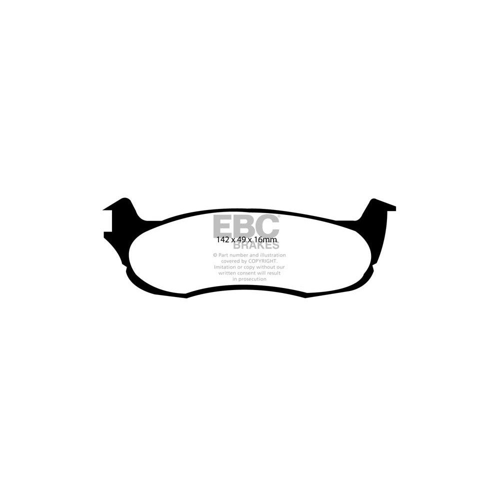 EBC Greenstuff 6000 Brake Pads 142mm x 49mm DP61633 - Rear