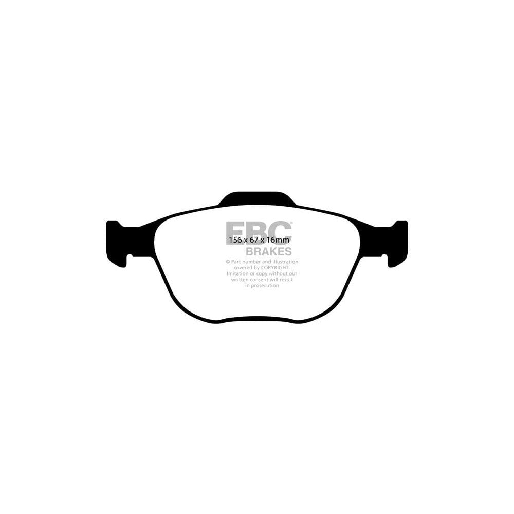 EBC Yellowstuff Brake Pads 156mm x 67mm DP41641R - Front