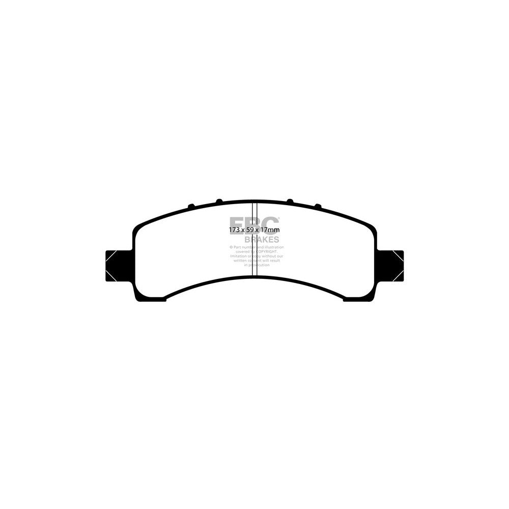 EBC Greenstuff 6000 Brake Pads 173mm x 59mm DP61667 - Rear