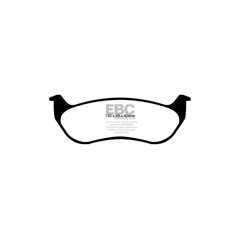 EBC Greenstuff 6000 Brake Pads 140mm x 49mm DP61673 - Rear