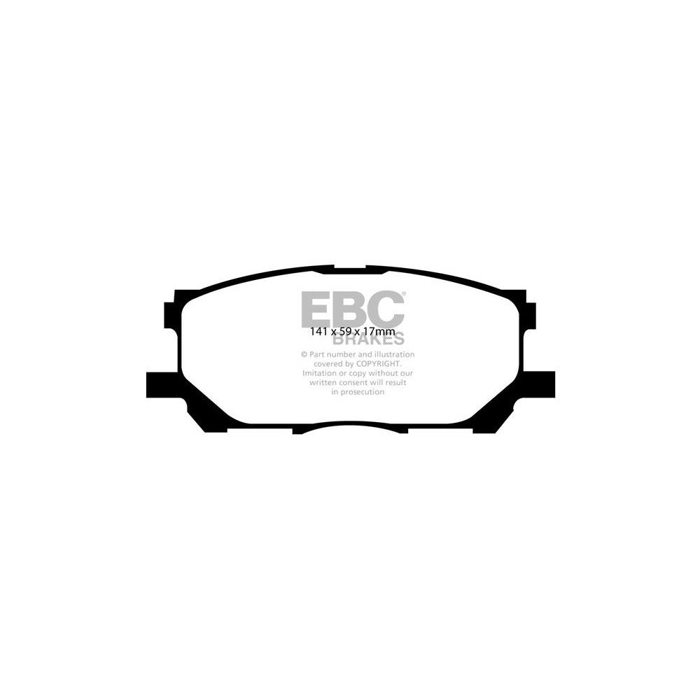 EBC Greenstuff 6000 Brake Pads 141mm x 59mm DP61681 - Front