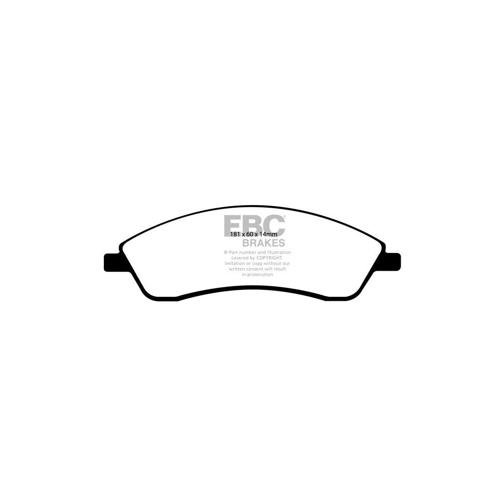 EBC Yellowstuff Brake Pads 181mm x 60mm DP41692R - Front