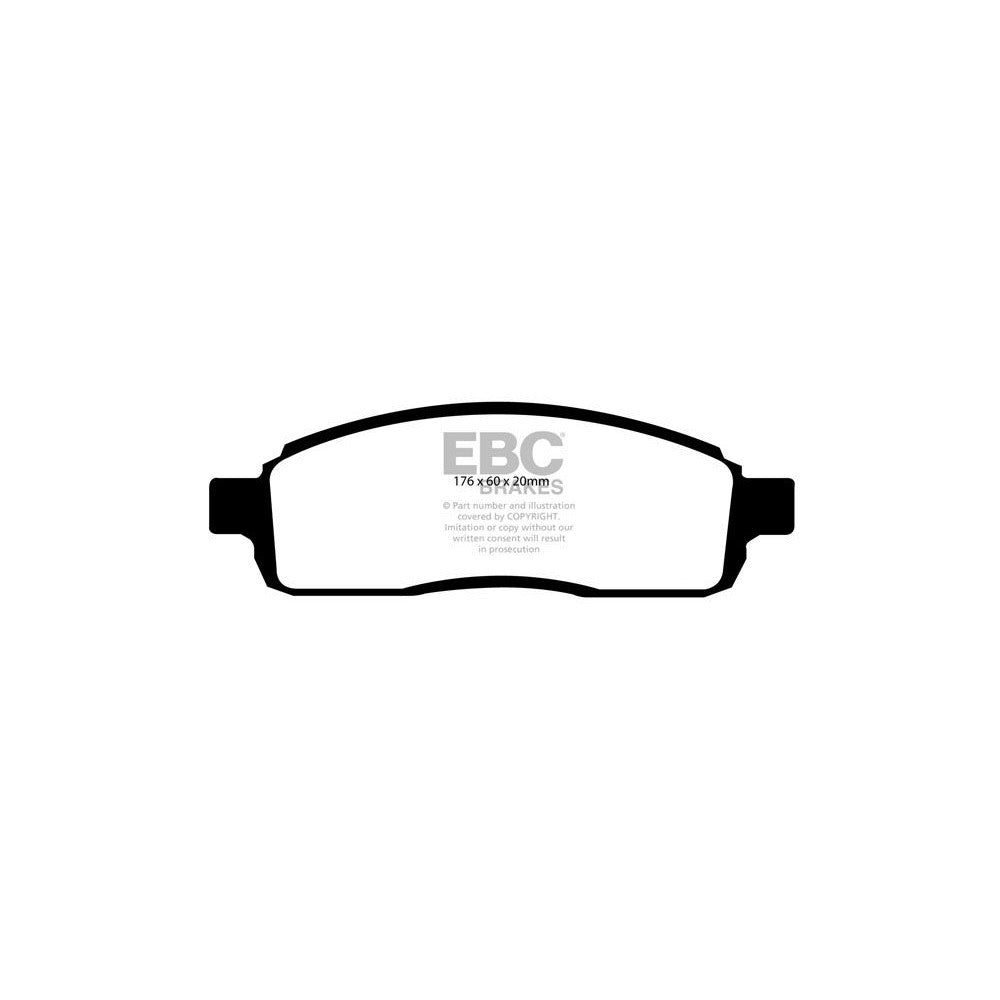 EBC Yellowstuff Brake Pads 176mm x 60mm DP41696/2R - Front
