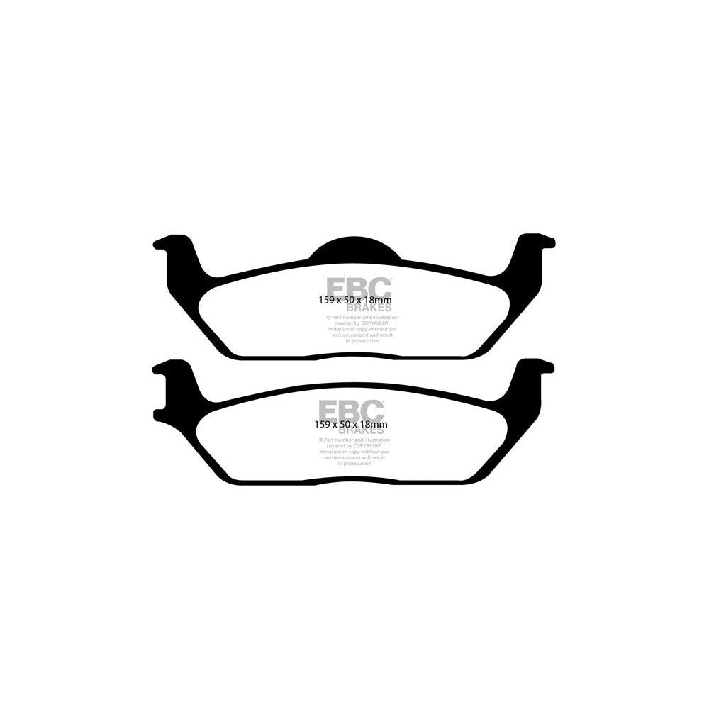 EBC Greenstuff 6000 Brake Pads 159mm x 50mm DP61697 - Rear
