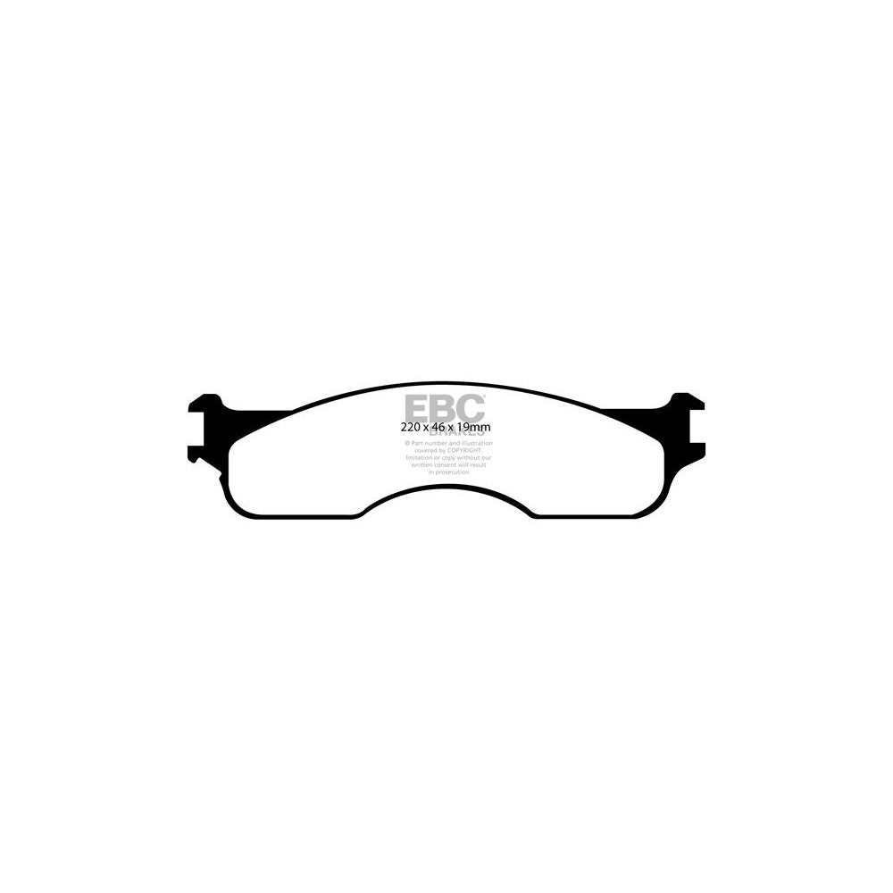 EBC Greenstuff 6000 Brake Pads 220mm x 46mm DP61708 - Front