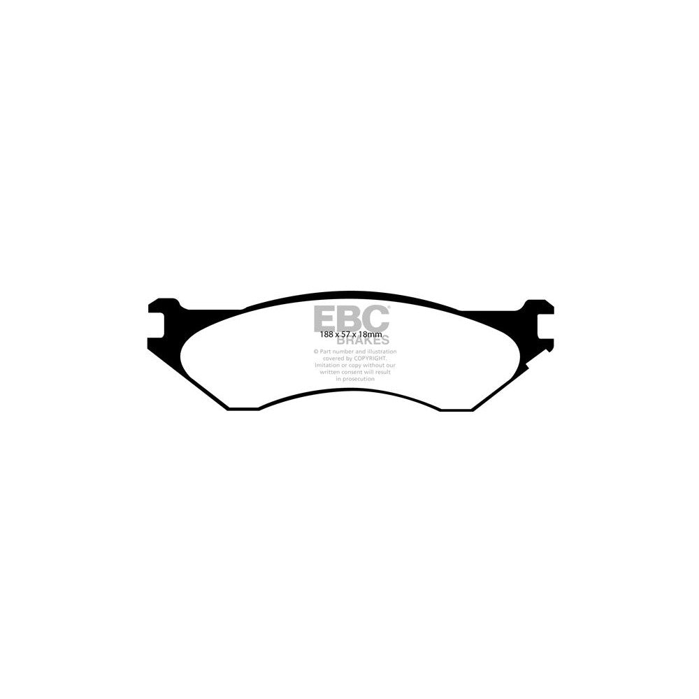 EBC Greenstuff 6000 Brake Pads 188mm x 57mm DP61729 - Rear