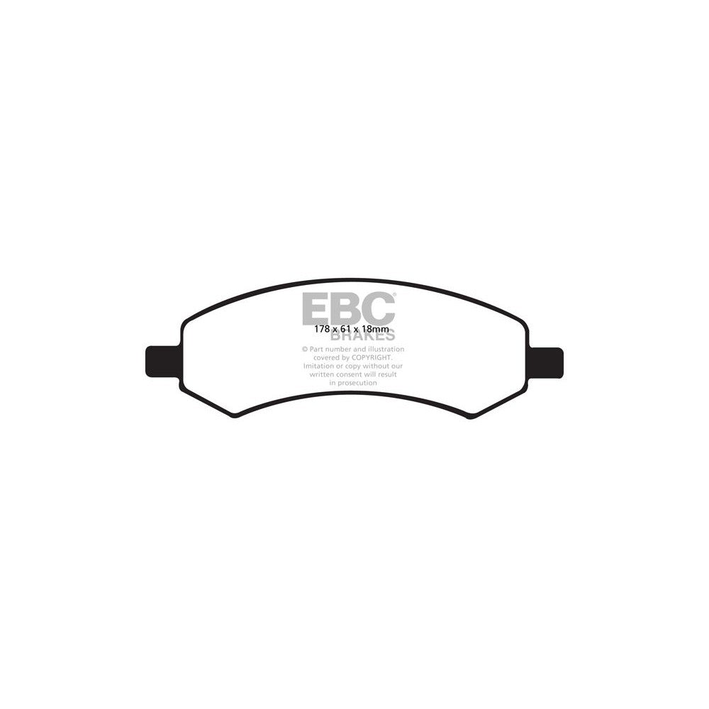 EBC Yellowstuff Brake Pads 178mm x 61mm DP41738R - Front