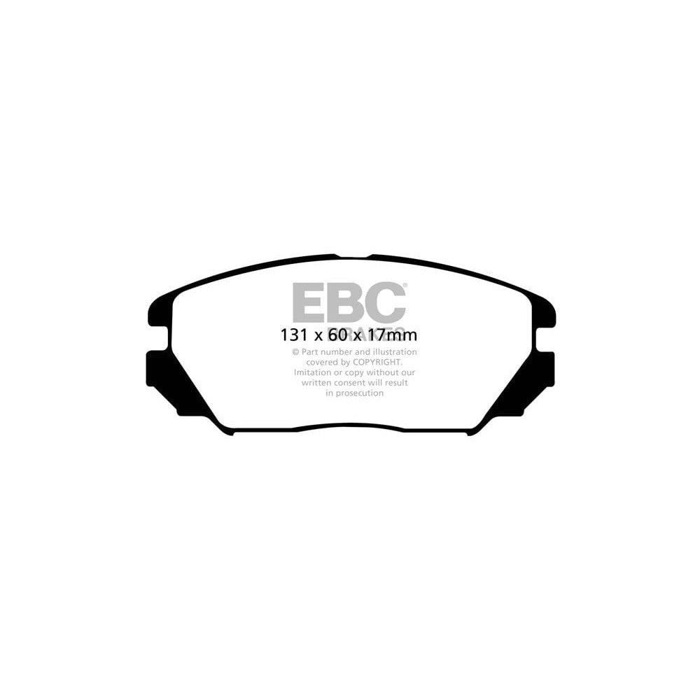 EBC Greenstuff 2000 Brake Pads 131mm x 60mm DP21757 - Front