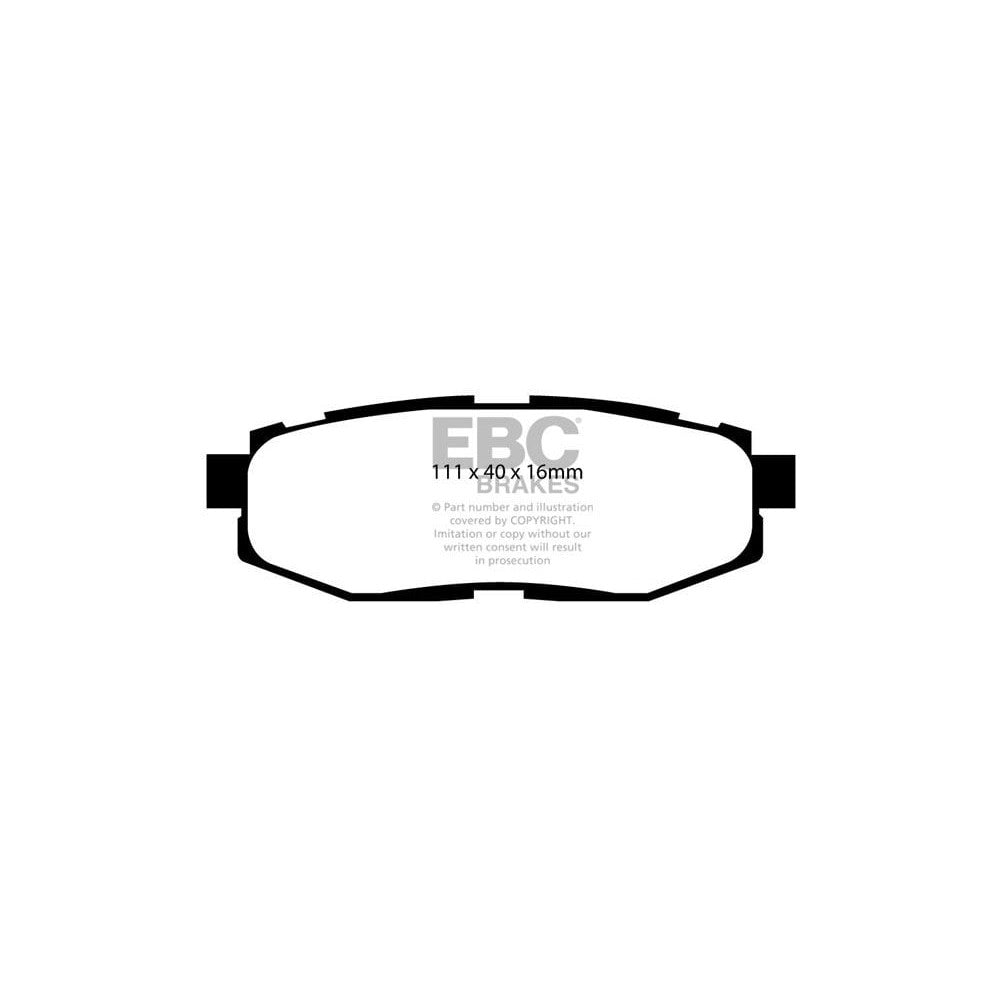 EBC Yellowstuff Brake Pads 111mm x 40mm DP41758R - Rear