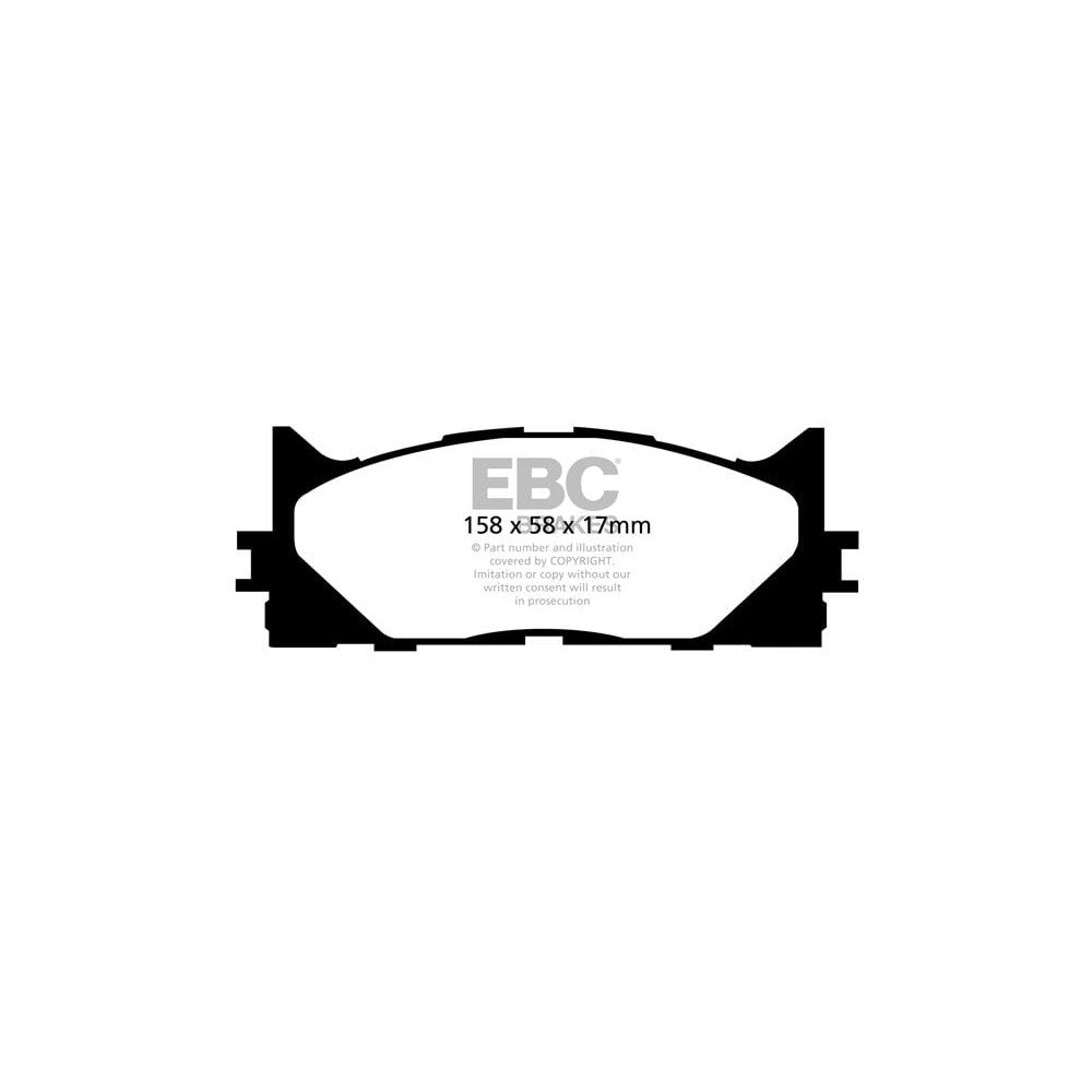 EBC Yellowstuff Brake Pads 158mm x 58mm DP41790R - Front