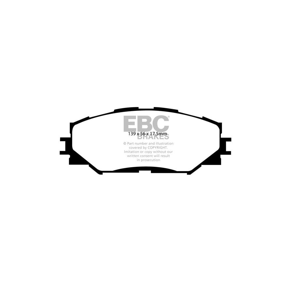 EBC Greenstuff 2000 Brake Pads 139mm x 56mm DP21791 - Front