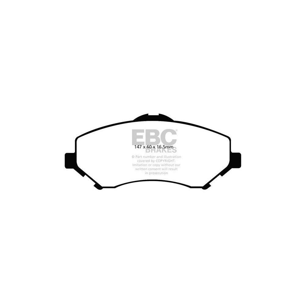 EBC Yellowstuff Brake Pads 147mm x 60mm DP41798R - Front