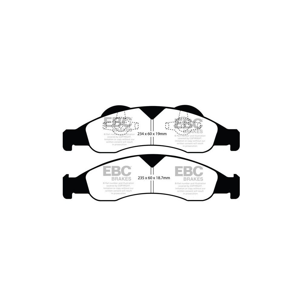 EBC Ultimax Brake Pads 235mm x 60mm DP1803 - Front